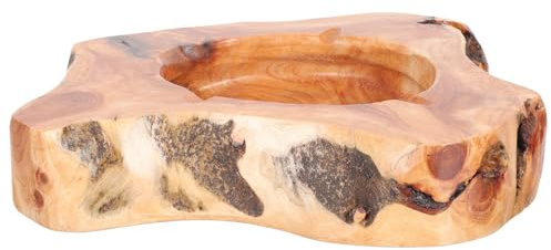 Artibetter Cenicero de Madera Hogar Cenicero Creativo de Interior para Cigarrillos de Escritorio Diseño Único y Atractivo de Madera para Decoración