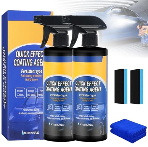 xinrongda Ceramic Coating Spray for Cars, 3-in-1 Scratch Wax Polish, Car Polish, Effect Coating Agent, Long-Lasting Shine and Protection, High-Gloss Shine & Waterless Wash for Auto Detailing