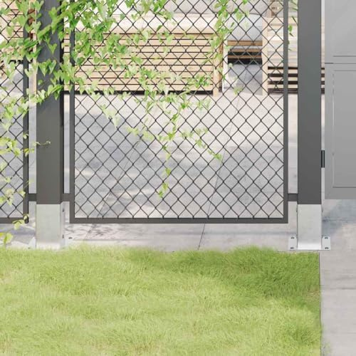 Lot de 4 supports de poteau en acier galvanisé argenté 81 x 81 mm