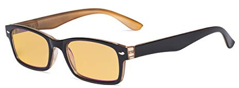 eyekepper bleu clair lunettes d'ordinateur de blocage avec lentille de filtre teinté ambre femmes hommes - lunettes de vue - Noir marron