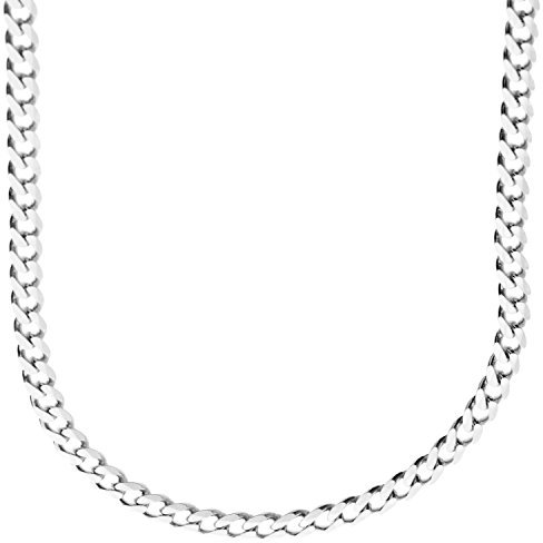 Sterling 925er Silber Panzerkette - CURB 4,4mm - 70cm