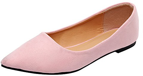 Jamron Womens Pointed Toe Ballerinas Lightweight Flat Pumps