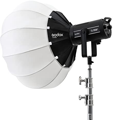 Godox Lantern Softbox 65 cm (26 inch) globe - Foldable globe softbox with Bowens mount extends the compatibility for LED light/studio flash/flash mono light and other （CS-65D)
