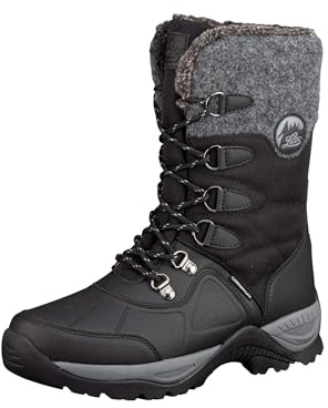 Lico Silke Damen Schneestiefel, schwarz/grau, 38 EU