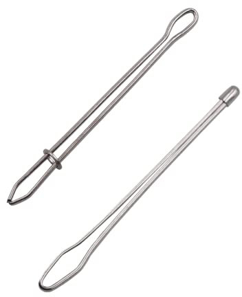 Einfädler Tweezer, 2 Stück Elastische Kordel Stahl Einfädler, Durchziehnadeln Einfädler, Elastikband Einfädelhilfe Haushalt, Crafting-Seil-Schnur Ziehen Gewindewerkzeug, für DIY