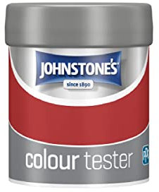 Johnstone's - Wall & Ceiling Paint Tester Pots - Signal Red Emulsion - Easy Apply, Dry 1-2 Hrs - 75ml