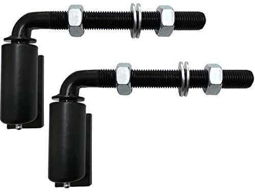 Supreform Bisagra universal resistente de 5/8 pulgadas con perno en J, bisagra pivotante de acero soldada para soldar en puertas de hierro o acero más grandes, pernos ajustables de 5 pulgadas de largo