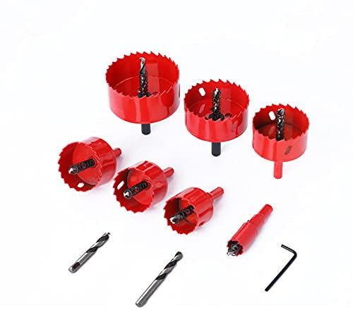 MOBEBI Hole Saw Drill Smooth Cutting Hole Saw Diamond Drill 10pcs M42 Bimetal Hole Saw Set Woodworking Cutting Opener Drill Bits for Wood Gypsum Board Plastic Plate 18-75mm