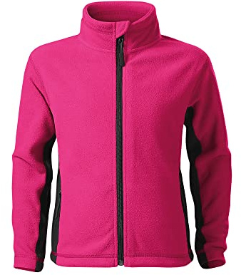 DELUNO Kinder Fleece-Jacke Outdoor, Pullover Fleece mit Reißverschluss - Neu - Schwarz Rot Blau Pink - Size 6 Jahre bis 12 Jahre