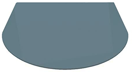 Funkenschutzplatte Rundbogen 100x120cm Glas Anthrazit o. Silikondichtung | Glasplatte Anthrazitgrau