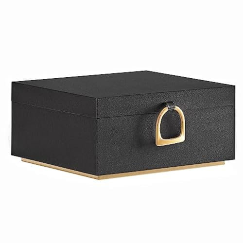 SONGMICS Schmuckkästchen 2 Ebenen, Schmuckkasten mit Griff, flexibles Schmucktablett, Schmuckbox, Schmuckaufbewahrung, schwebender Effekt, 20,5 x 24 x 11 cm, Geschenkidee, schwarz JBC165B01