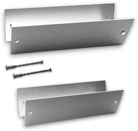 Sondermodell Briefeinwurf-Abdeckung-Falls der Einwurf nicht mehr benutzt werden soll-8 Größen-25 bis 44 cm-Aluminium (silber 25x6 cm-Lochabstand 23 cm)