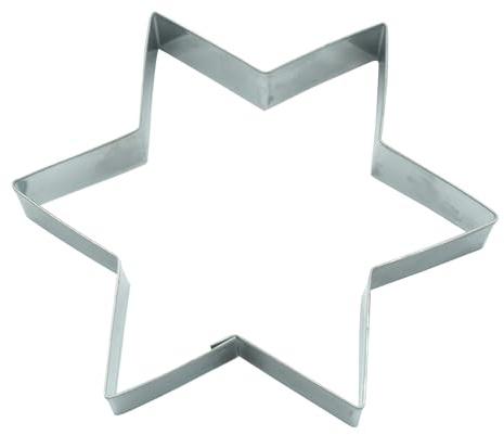 BekkiB - Ausstecher Stern - Große Ausstechform ca. 12 x 11 cm - Spülmaschinengeeignete Ausstechform aus Edelstahl - Zum Backen von Plätzchen und Lebkuchen - 2243