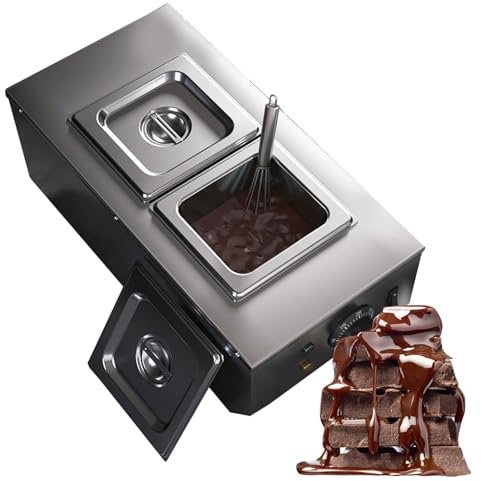 Calentador Eléctrico Comercial De 800W For Derretir Queso Y Chocolate, Calentador Comercial De Doble Olla Caliente, Calentador De Fuente, Cilindro De Inmersión, Calentador De Sartén