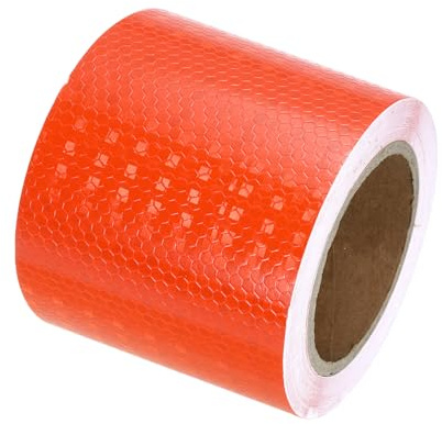 PATIKIL Reflectante Cinta, 4 x 50 Pies Impermeable Adhesivo Alta Visibilidad Advertencia Seguridad Cinta Externa Accesorios Conspicuos para Coches Camiones, Naranja