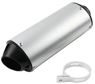 ENLIGMA Motorräder Auspuffanlage 28MM 32MM 38MM Für 110 125 150CC Dirt Pit Bike ATV Motorrad Auspuff Escape Moto Endrohr Für Yamaha Für Kawasaki (Color : White28)