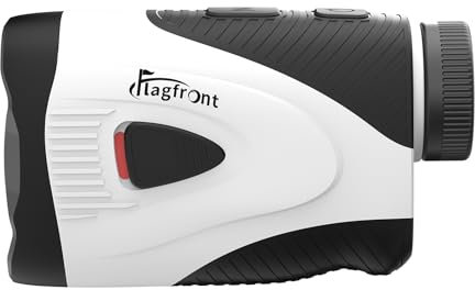 Flagfront Telemetro da golf con pendenza, telemetro laser da 1300 metri per golf, ingrandimento 6,5x, telemetro da golf con vibrazione di bloccaggio del palo della bandiera, telemetro ricaricabile con