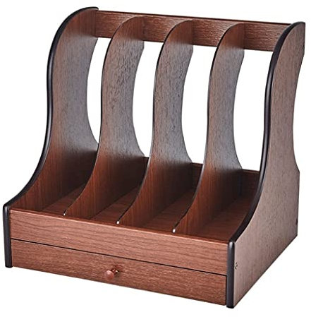 Aktenmagazinhalter Schreibtisch-Aktenhalter, Holzmaserung, Aktenaufbewahrungsbox, Heimbüro, Desktop-Dateimanager, Ordner, Zeitschriften, Bücher, Aktenregal for Zuhause, Büro, Schule Zeitschriftenhalte