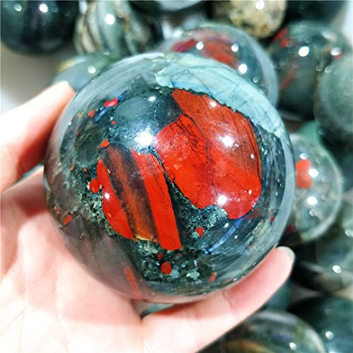 Cristallo naturale grezzo Cristallo naturale Pietre preziose grezze Sfera di pietra sanguigna africana naturale Sfere burattate Cristalli e pietre ReikiOrnamento Feng Shui for la decorazione, generato