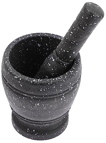 LABRIMP Stößel Und Schale Aus Hochwertigem Kunststoff Langlebig Und Praktisch Zum Mahlen Und Mixen Von Gewürzen Und Chinesischer Medizin Küchenzubehör Mit Marmor-design Für Frische Sauce