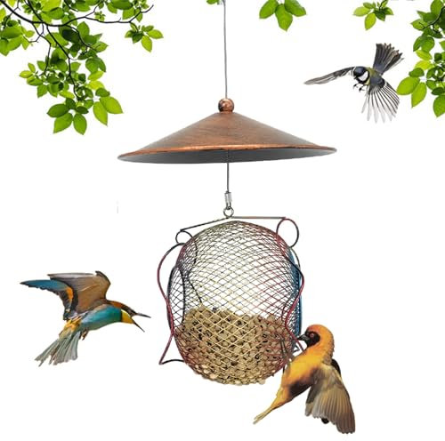 Vogelfutterspender Zum Aufhängen Metall, Vogelfutterstation Zum Aufhängen Futterspender Vögel Futterhaus Für Vögel Hängend, Vogelfutterhaus Balkon Wetterfest, Bird Feeder Futterstationen Für Wildvögel