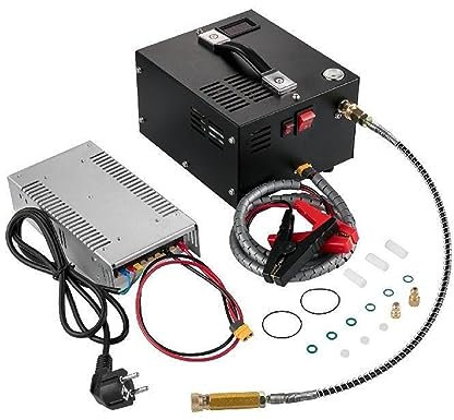 Pompe de compresseur d'air Portable PCP, 4500psi, 300 bars, 12vdc, haute pression, avec transformateur, for gonfleur de fusil à air comprimé High Precision