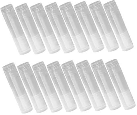 NULYLU Leere Lippenbalsamtuben 5g Transparent Mit Deckel Leichte Kompakte Lippenstift Hülsen Für Selbstgemacht Kosmetik Nachfüllbare Lipgloss Behälter Für Unterwegs