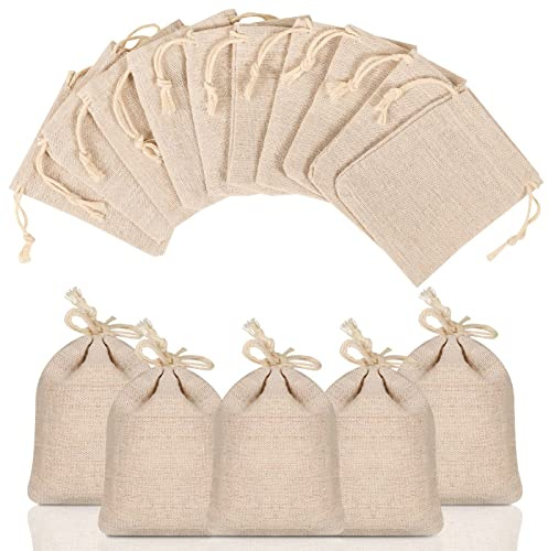 ALTcompluser 24 Stück Jutesäckchen Klein Jutebeutel 10 x 12 cm Leinensäckchen Sackleinen Taschen mit Kordelzug Jutesack Geschenksäckchen Geschenktüten für Hochzeit, Party, Schmuck | Jutebeutel, Leinensäckchen, Sackleinen Taschen mit Kordelzug, Geschenksäckchen für Hochzeit, Party, Schmuck