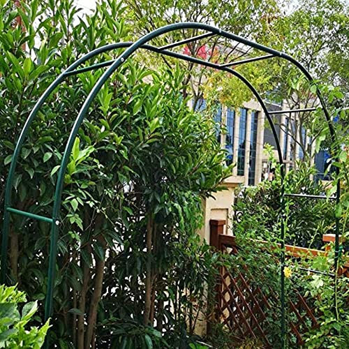 Treillis d'arche de jardin en métal – Pergola en fer forgé résistant aux intempéries pour plantes grimpantes élégante pour décoration de jardin et décoration de mariage