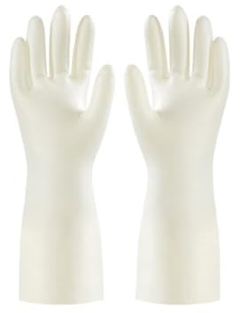 ZYFHYU Gants en Nitrile Blanc, étendus et durables, for Le Lavage de la Cuisine, Outils de Nettoyage ménagers imperméables, Accessoires for la Maison pour la Cuisine(H32 Regular,M)