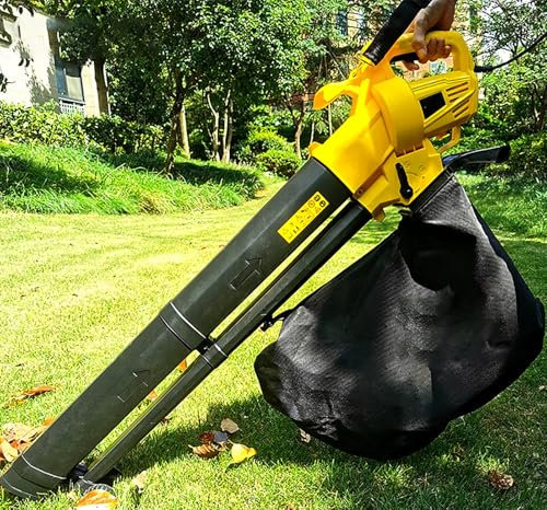 Soffiatore/aspiratore Elettrico per Foglie da 3000 W, attrezzo da Giardino 3 in 1 con velocità variabile e Sacco di Raccolta da 35 l, Ideale per la Pulizia di Foglie, Erba Tagliata e detriti