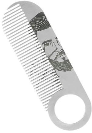 Schnurrbartkamm – Kleine Bartbürste Für Herrenstyling | 10,2x3.2x0.2cm Doppelseitiger Bart- & Haarkamm Mit Anti-Verknotung | Pflegezubehör Für Männer, Väter & Unterwegs | Ideal Als Geschenkidee