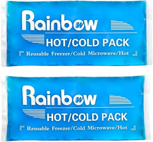 2-Pack Reusable Gel Ice Packs – Hot & Cold Therapy in 20 min, Flexible Compress for Neck, Shoulder, Knee, Ankle, Back – Fast Pain Relief & Injury Recovery, Leak-Proof, Microwave & Freezer Safe