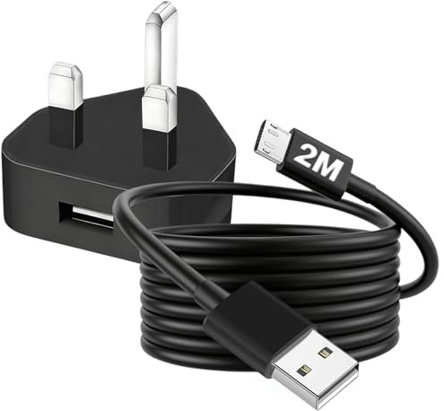 Game Controller Charger Micro USB Cable 2M 5V2A USB Plug UK SN30 Pro Controller Wire USB A to Micro USB BEITONG Asura 2 Charging Cable 5V 2A Compatible PlayStation 4 Pro/Slim, SN30 Pro+/2,XboxOne S/X