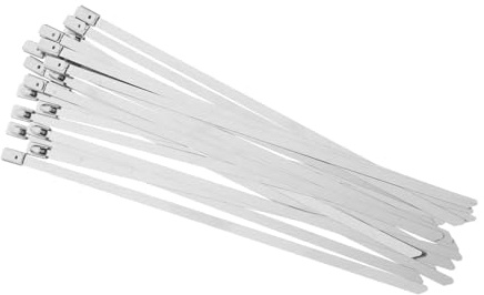 Cabilock 20pcs Stainless Steel Cable Ties Self-locking Metal Zip Ties for Industrial and Electrical Use Multipurpose Wire Fastening Wraps