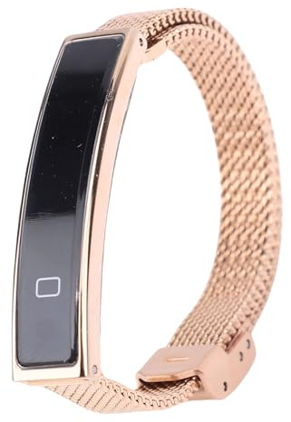 Jectse Smart Sports Sports, Elegante Rastreador de Fitness de Banda Inteligente a Prueba de Agua con Recordatorio de Llamadas Entrantes, Contador de Pasos, 5.3, Impermeable para Uso (Gold)