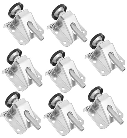 ORFOFE 8pcs Heavy Duty Wardrobe Adjusting Feet Furniture Workbench Adjustable Pads Adjustable Cabinet Levelers Shelving Unit Levelers Table Riser Cabinet Feet Silver