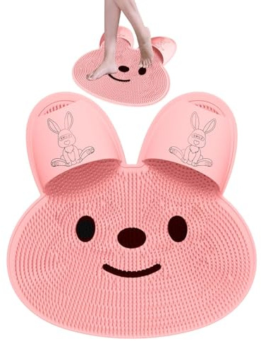 Alfombrilla Para Pies De Ducha - Silicona De Conejo Antideslizante, Cepillo Para Cojín De Baño, Limpiador Exfoliante De Pies | Almohadilla De Masaje Suave Para Ducha, Baño, Cuidado Corporal, Re