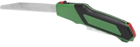 Hyuduo Hand Saw, Manual Reciprocating Pruning Saw with Stainless Steel Vane/Wing and Rubber Handle, 2 Sawblades for Cutting Wood Metal Pipe PVC, Camping Gardening Landscaping