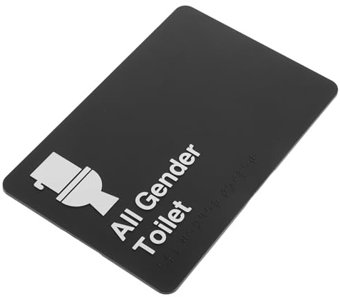 TOMETURE Cartello per Wc Braille Autoadesivo per Aziende in Materiale ABS Resistente per Bagno Unisex Facile da Installare e Visibile per Disabili Visivi