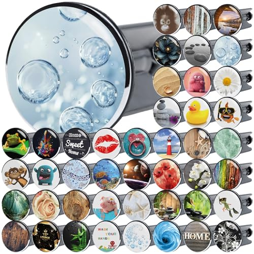Sanilo Waschbeckenstöpsel, viele schöne Stöpsel für das Waschbecken zur Auswahl, universal mit Motiv (Bubbles)