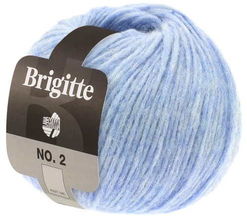 LANA GROSSA Brigitte Nr.2 | Edle Netzgarnstruktur aus Alpaka und Baumwolle | Handstrickgarn aus 47% Alpaka, 45% Baumwolle & 8% Schurwolle | 50g Wolle zum Stricken & Häkeln | 140m Garn FB 23