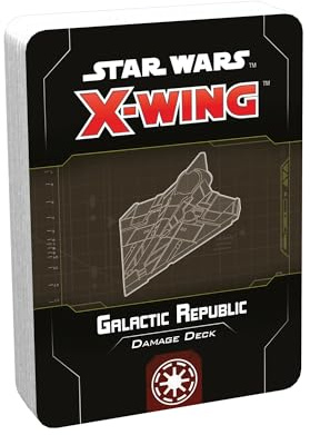 Fantasy Flight Games - Star Wars X-Wing Second Edition: Star Wars X-Wing: Galactic Republic Damage Deck - Miniature Game