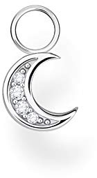 Thomas Sabo Einzel Ohrring Anhänger Mond 925 Sterling Silber EP003