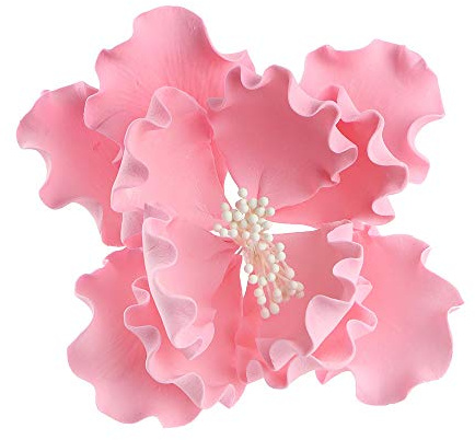 O'Creme 5 Inch Pink Peony Gumpaste Flower, Set of 3 - Edible Flowers for Cake Decorating - Sugar Paste Flower Decorations for Cakes, Cupcake Toppers - Birthday Party, Wedding, Valentines Day