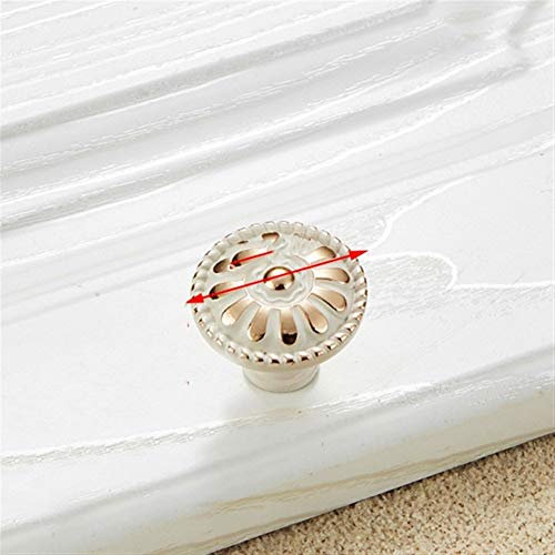 Pangyoo PYouo-Schrankgriffe Zink-Legierung Schrank Tür Schrank Griff, Schrank Griffe, Schubladengriffe, Schrank Pulls, Modern Style, Möbelbeschläge Schrank Hardware (Color : Single Hole B Ivory)