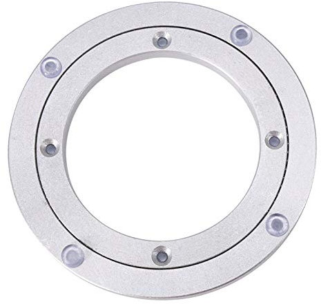 Lazy Susan Giradischi, Tavolo da Pranzo Rotondo per Giradischi in Lega di Alluminio per Impieghi Gravosi Piatto Rotante per Decorazioni per Torte da Ristorante Porta TV (6Pollici*H8.5mm)