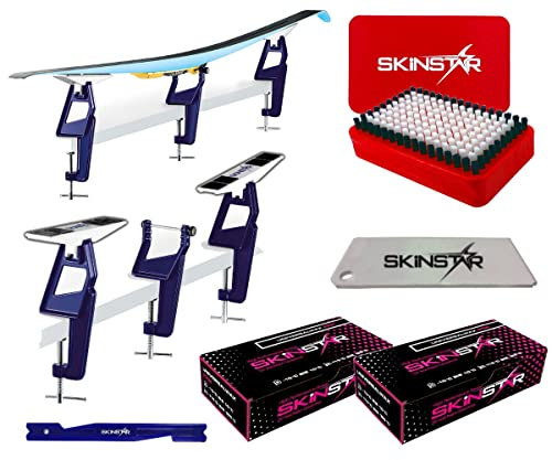 SkinStar Skispanner Profi Langlauf LL Skiwachs-Set Skiwax Skihalterung 6-teilig
