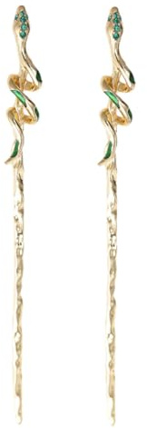 Lurrose Snake Hair Sticks 2pcs Snake Hairpins Chinese Sticks Chopsticks for Long, Golden Chinese pin