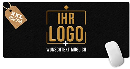 Print Royal PR XXL Mousepad mit Logo und Text selbst gestalten - Personalisierte Geschenke für Chef und Kollegen, Schreibtischunterlagen selbst gestalten, Büro Zubehör | Großes Mauspad 900 x 400 mm